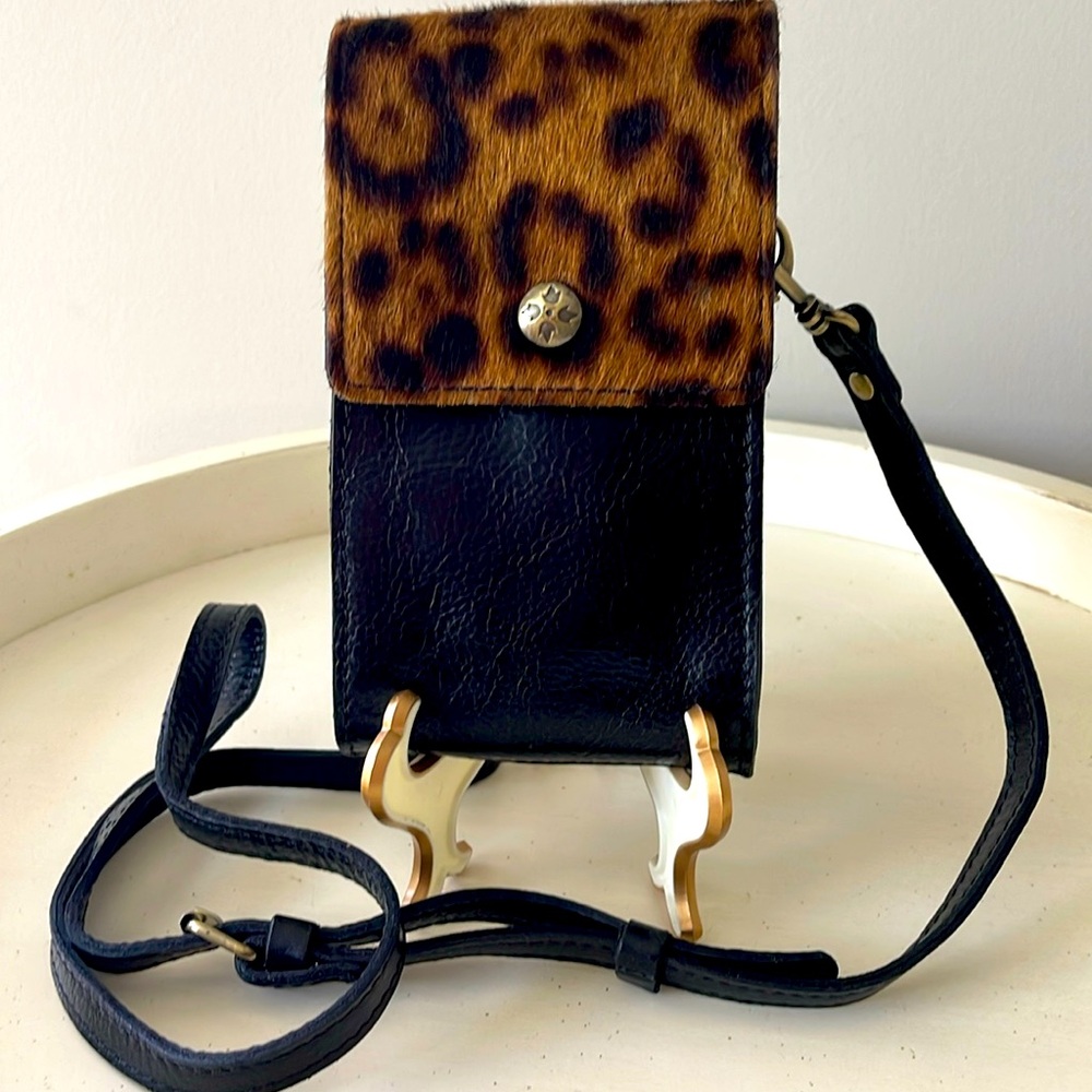 Patricia Nash Rivalta crossbody bag/Leopard Hair print flap